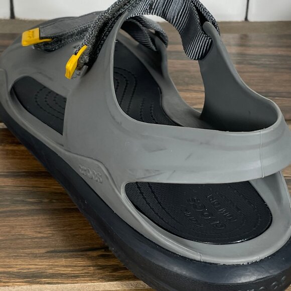 CROCS Swiftwater Expedition Mens Size 12 Shoes Gray Black Adventure Sandals - Picture 6 of 16